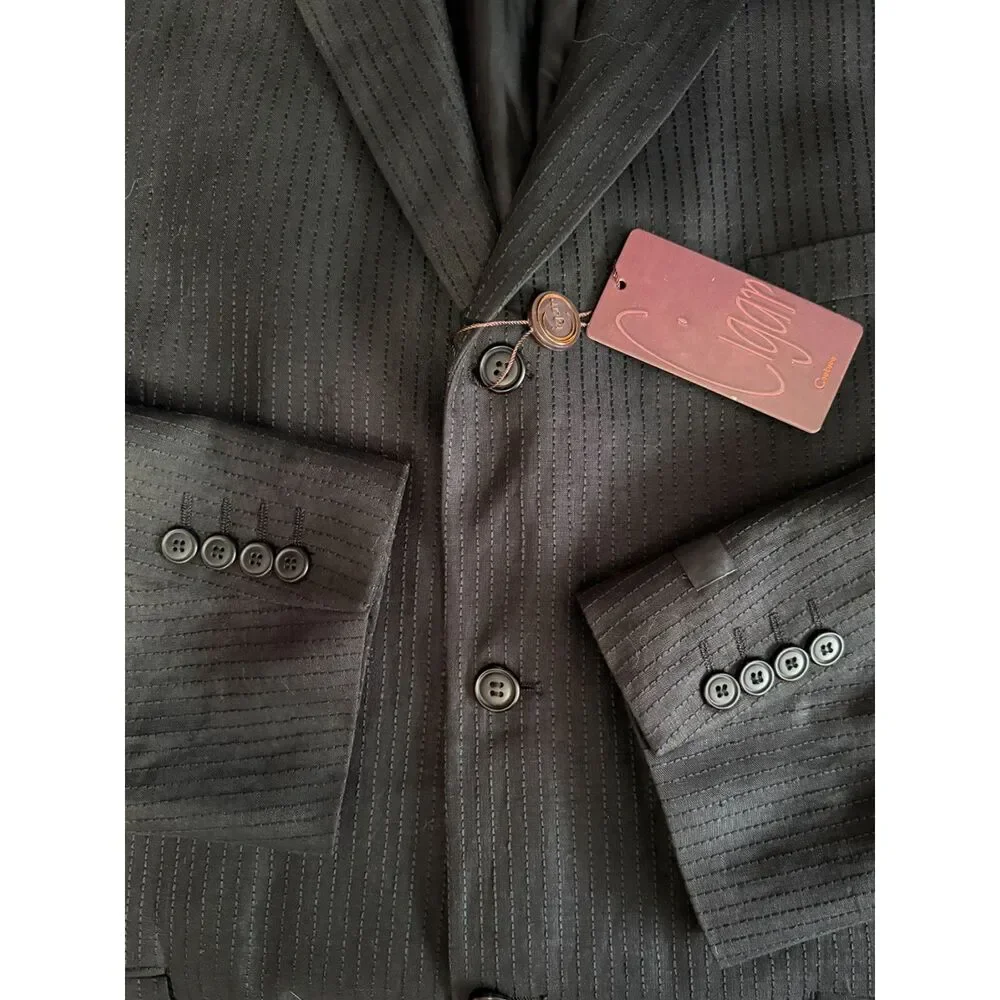Cigar Couture Black 3 Button Front Blazer - Size 3XL